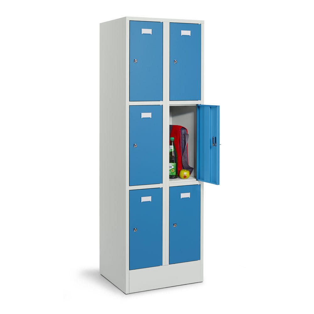 Schließfach-Stahlschrank SYSTEM SP1 COLOR | Lichtblau RAL 5012 | 300 | Zylinderschloss