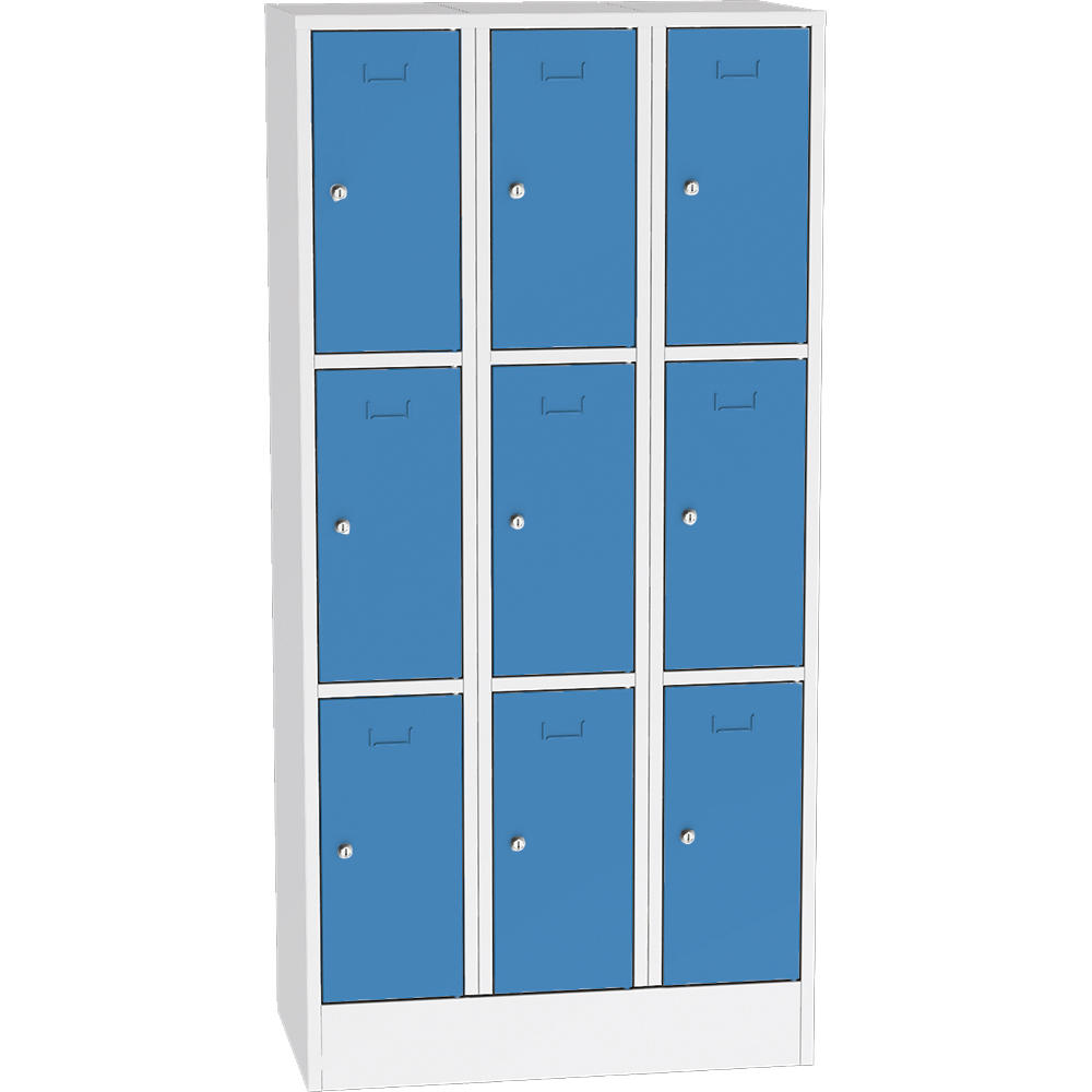 Schließfach-Stahlschrank SYSTEM SP1 COLOR | Lichtblau RAL 5012 | 300 | Zylinderschloss