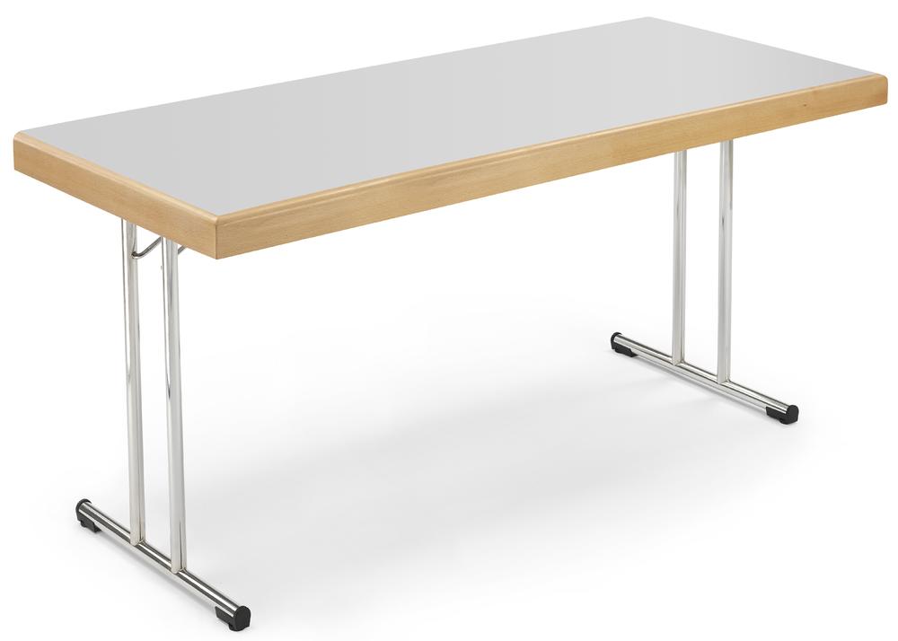 Klapptisch mit Randaufdoppelung | Lichtgrau | 1600 | 700