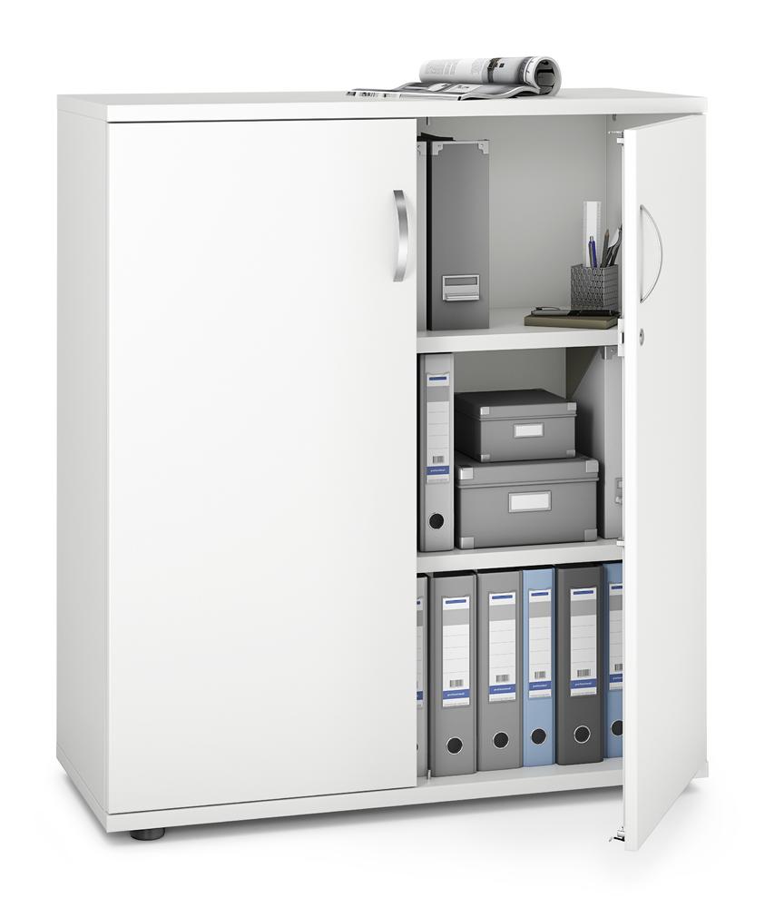 Flügeltürenschrank PROFI MODUL | Weiß | 1000 | Türanschlag Mitte