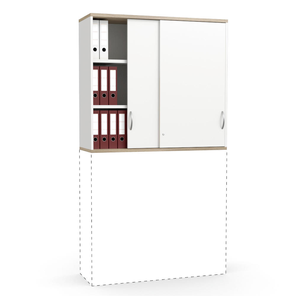 Schiebetüren-Aufsatzschrank PROFI Bicolour | 1200