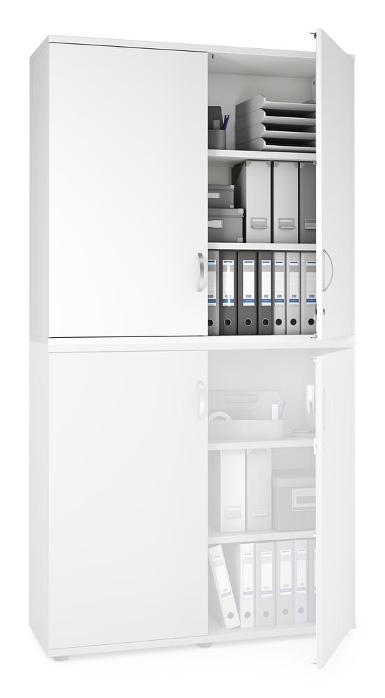 Flügeltüren-Aufsatzschrank PROFI MODUL | Weiß | 1200