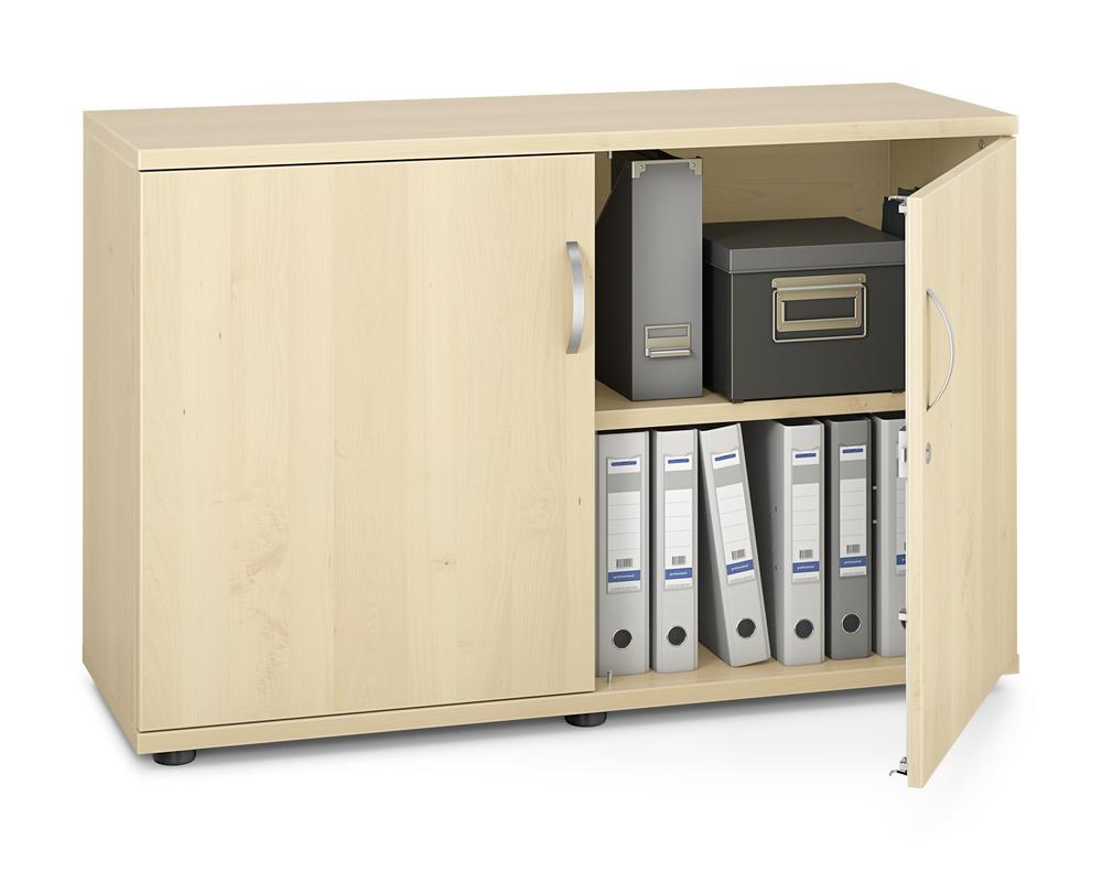 Flügeltürenschrank PROFI MODUL | Ahorndekor | 1200 | Türanschlag Mitte