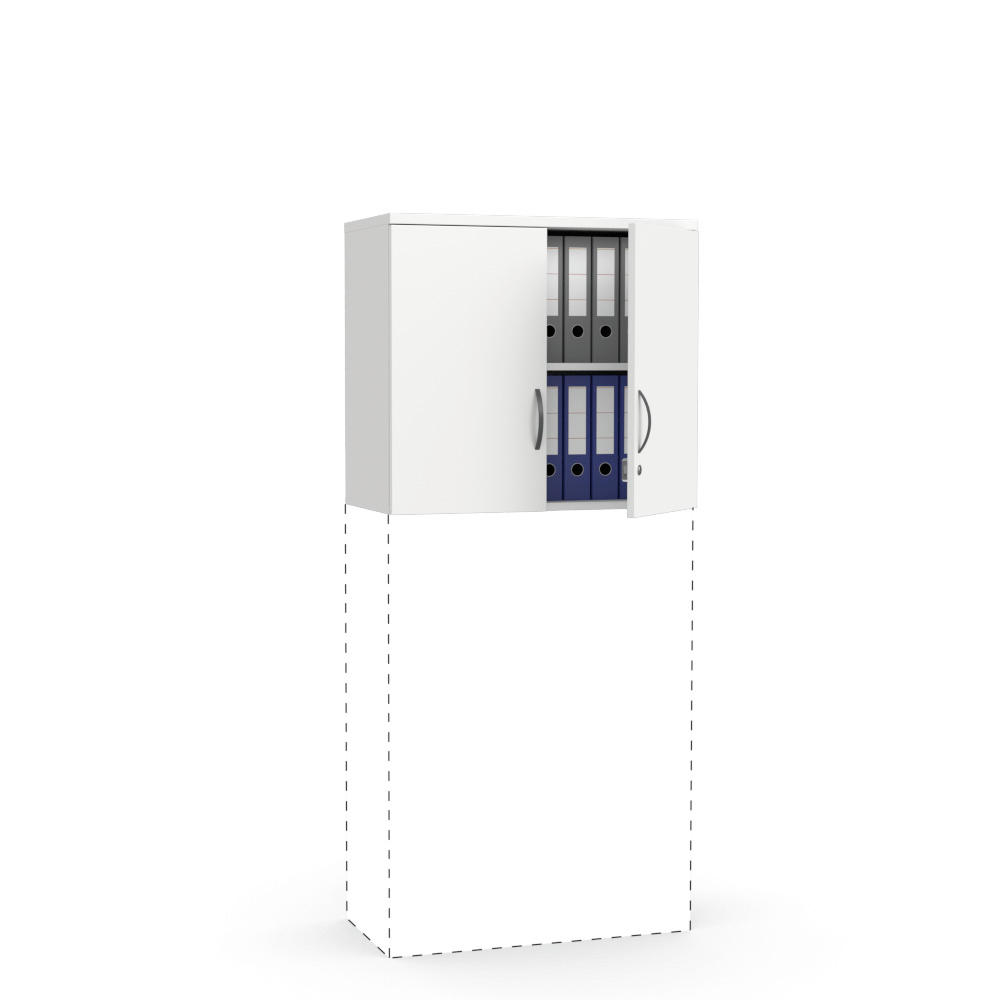Flügeltüren-Aufsatzschrank MULTI MODUL | Weiß | 800