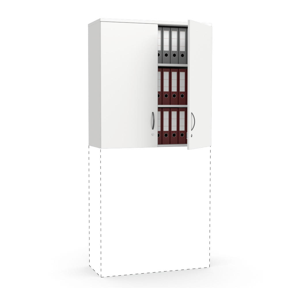 Flügeltüren-Aufsatzschrank MULTI MODUL | Weiß | 1000