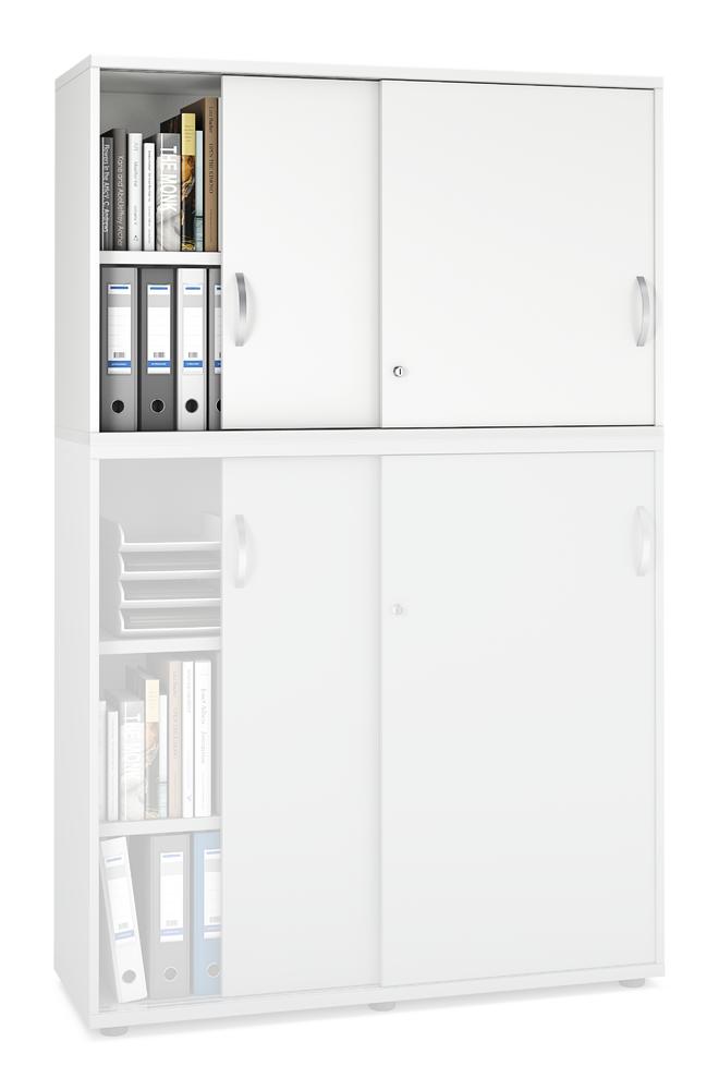 Schiebetüren-Aufsatzschrank PROFI MODUL | Weiß | 1200