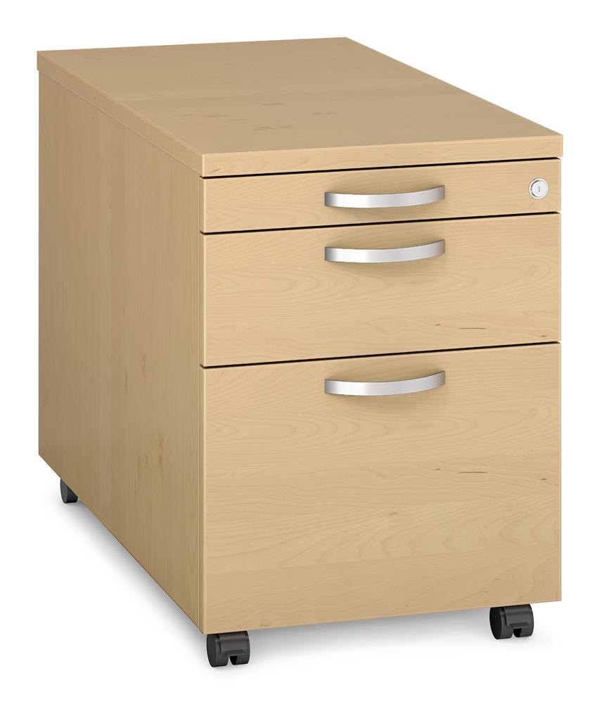 Rollcontainer PROFI MODUL | Buchedekor | 800 | 1 + 1 Schübe + 1 Hängeregistratur