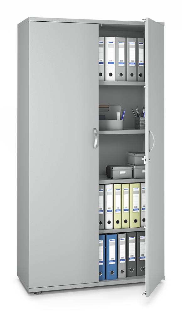Flügeltürenschrank PROFI MODUL | Lichtgrau | 1000 | Türanschlag Mitte | 1890 mm (5 OH)