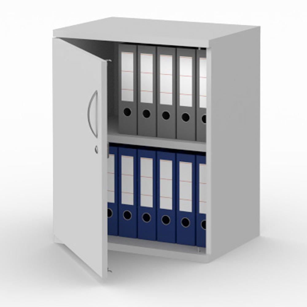 Flügeltürenschrank PROFI MODUL | Lichtgrau | 600 | Türanschlag links | 780 mm (2 OH)