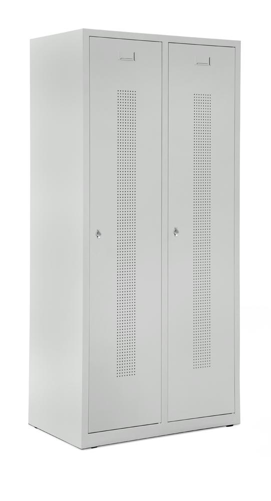 Garderobenspinde SYSTEM SP1 bodenstehend | Lichtgrau RAL 7035 | Bodenstehend | 400 | Drehriegelverschluss
