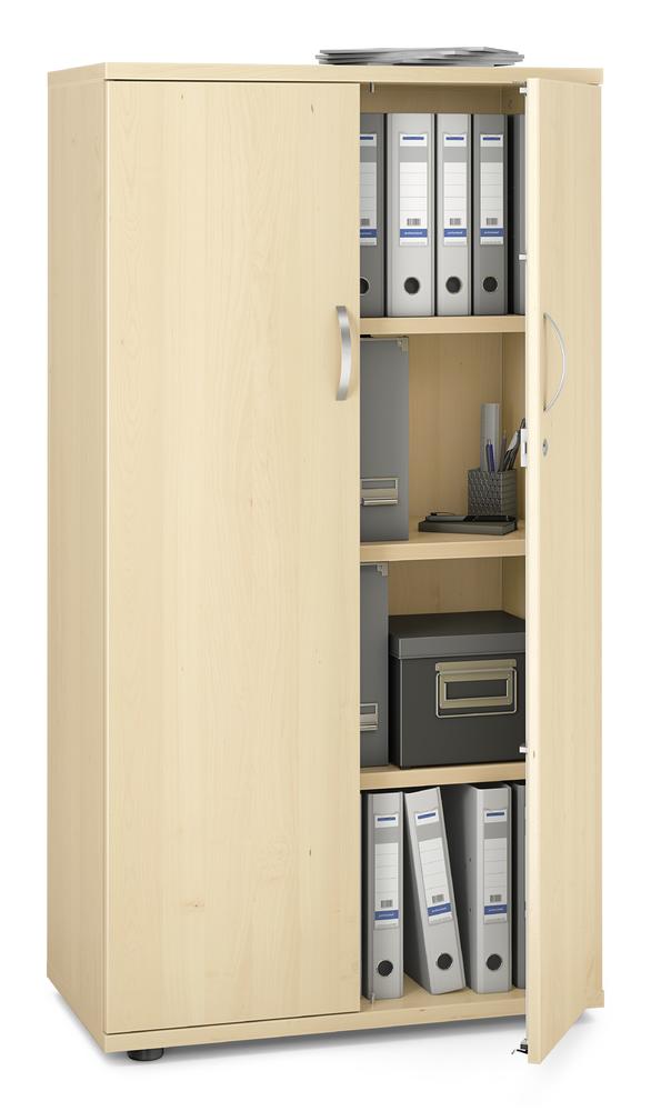 Flügeltürenschrank PROFI MODUL | Ahorndekor | 800 | Türanschlag Mitte