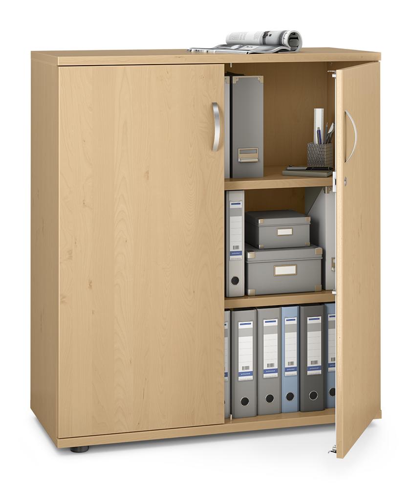 Flügeltürenschrank PROFI MODUL | Buchedekor | 1000 | Türanschlag Mitte