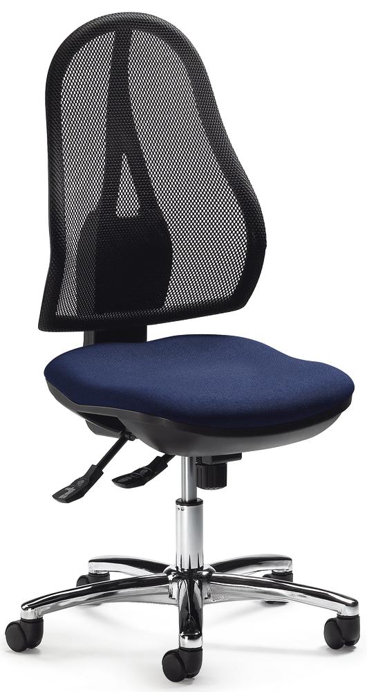 Bürostuhl COMFORT NET DELUXE ohne Armlehnen | Schwarz/Dunkelblau | ohne Armlehnen (optional)