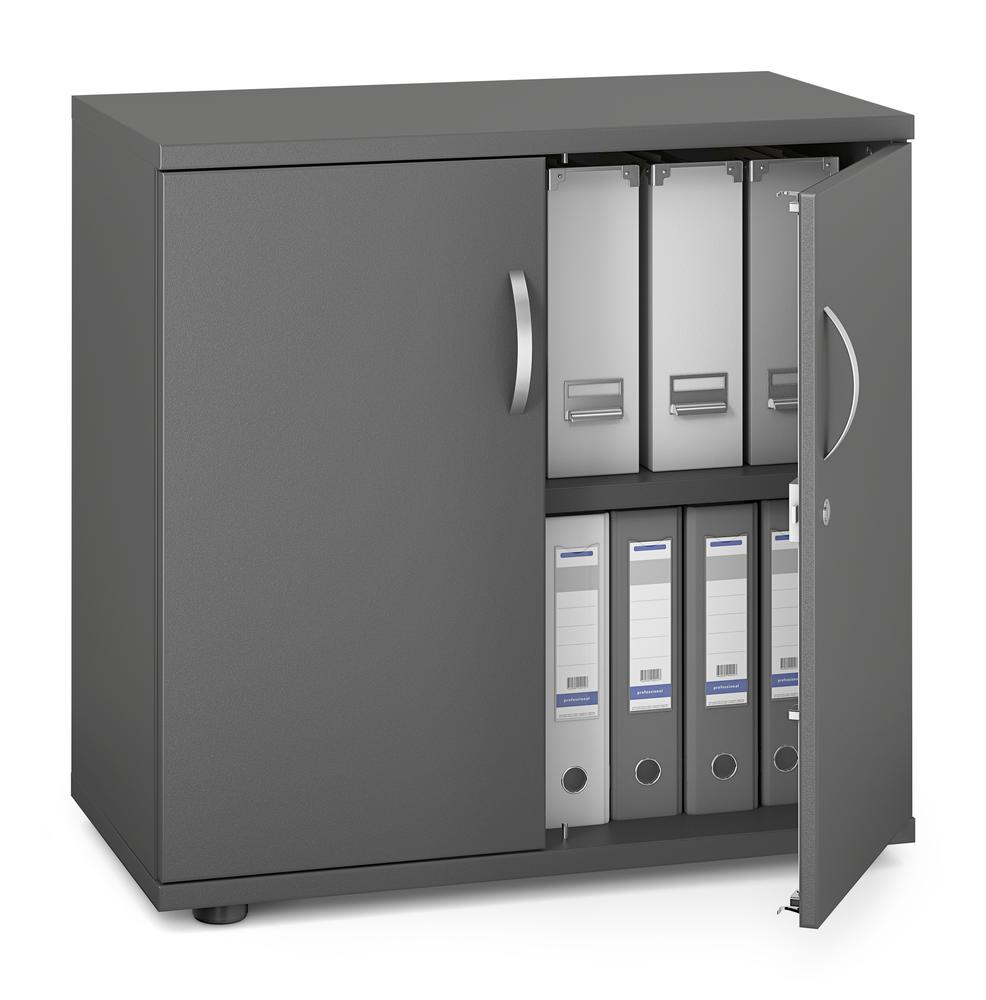 Flügeltürenschrank PROFI MODUL | Anthrazit | 800 | Türanschlag Mitte | 780 mm (2 OH)