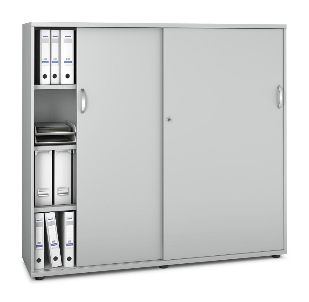 Schiebetürenschrank PROFI MODUL | Lichtgrau | 1600