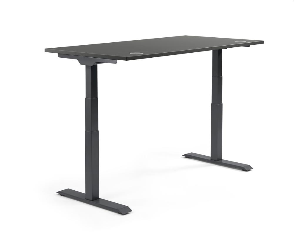 Höhenverstellbarer Schreibtisch FLEX MODUL | Anthrazit | 1800 | Schwarz