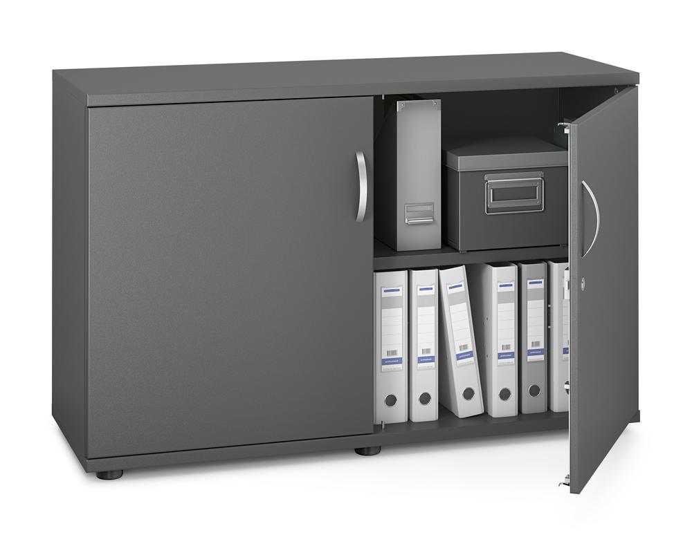 Flügeltürenschrank PROFI MODUL | Anthrazit | 1200 | Türanschlag Mitte | 780 mm (2 OH)
