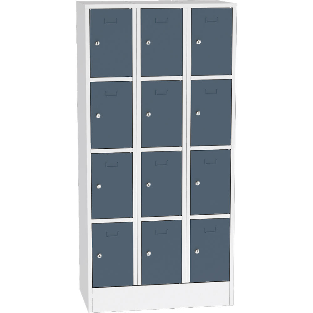 Schließfach-Stahlschrank SYSTEM SP1 COLOR | Blaugrau RAL 7031 | 300 | Zylinderschloss