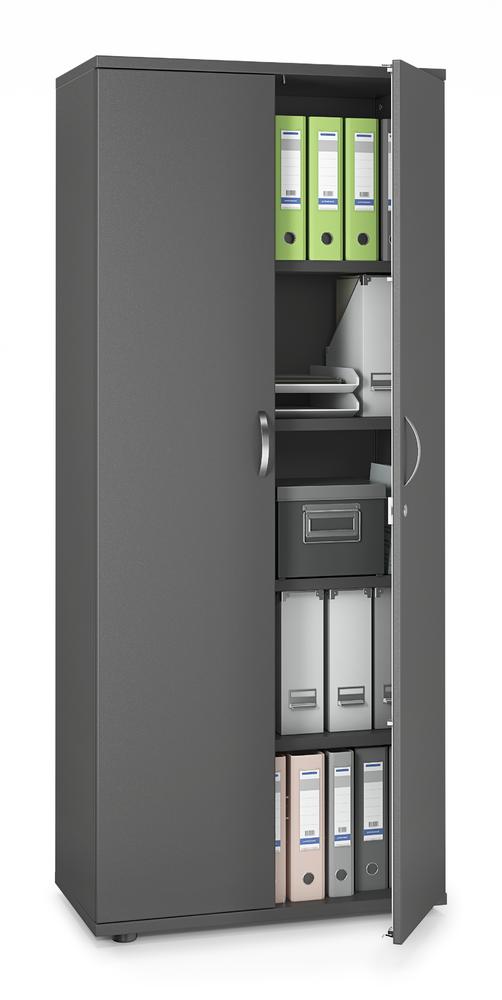 Flügeltürenschrank PROFI MODUL | Anthrazit | 800 | Türanschlag Mitte | 1890 mm (5 OH)