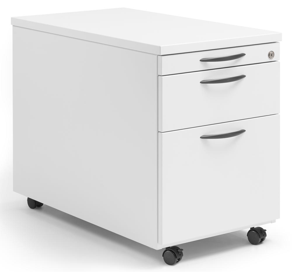 Rollcontainer MULTI MODUL | Weiß | 800 | 1 + 1 Schübe + 1 Hängeregistratur