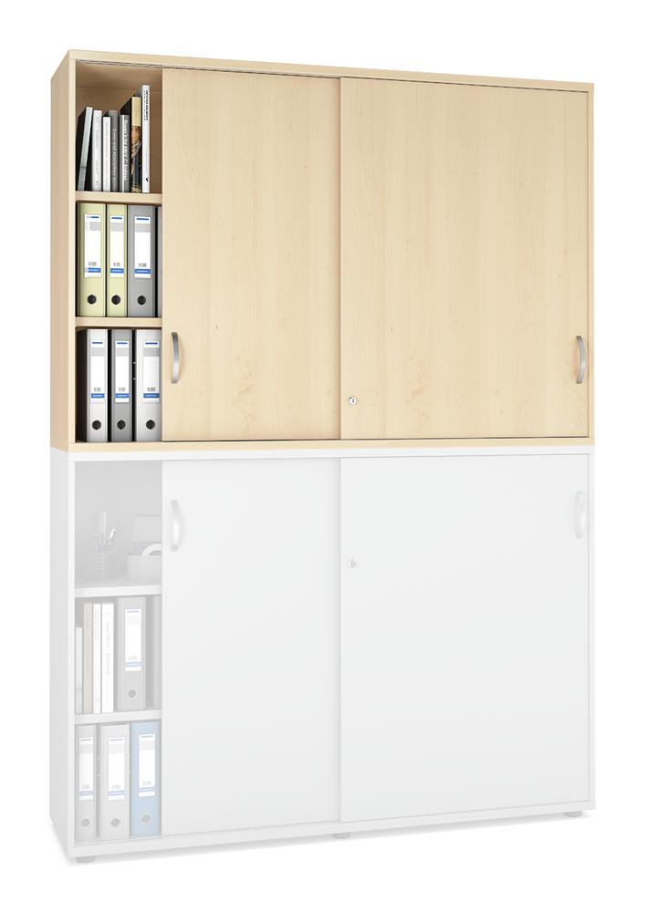 Schiebetüren-Aufsatzschrank PROFI MODUL | Ahorndekor | 1600
