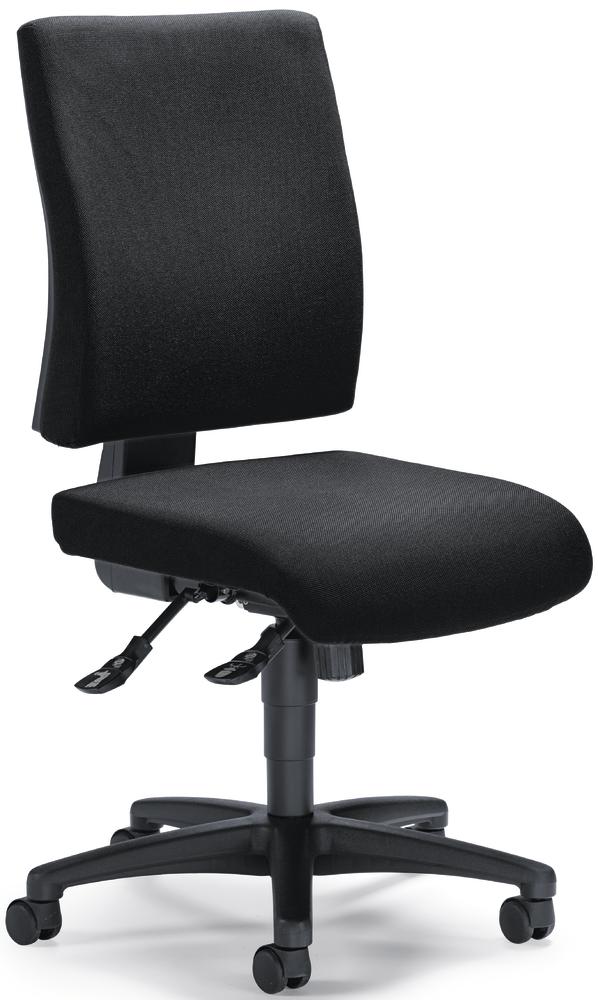 Bürostuhl COMFORT R ohne Armlehnen | Schwarz | ohne Armlehnen (optional)