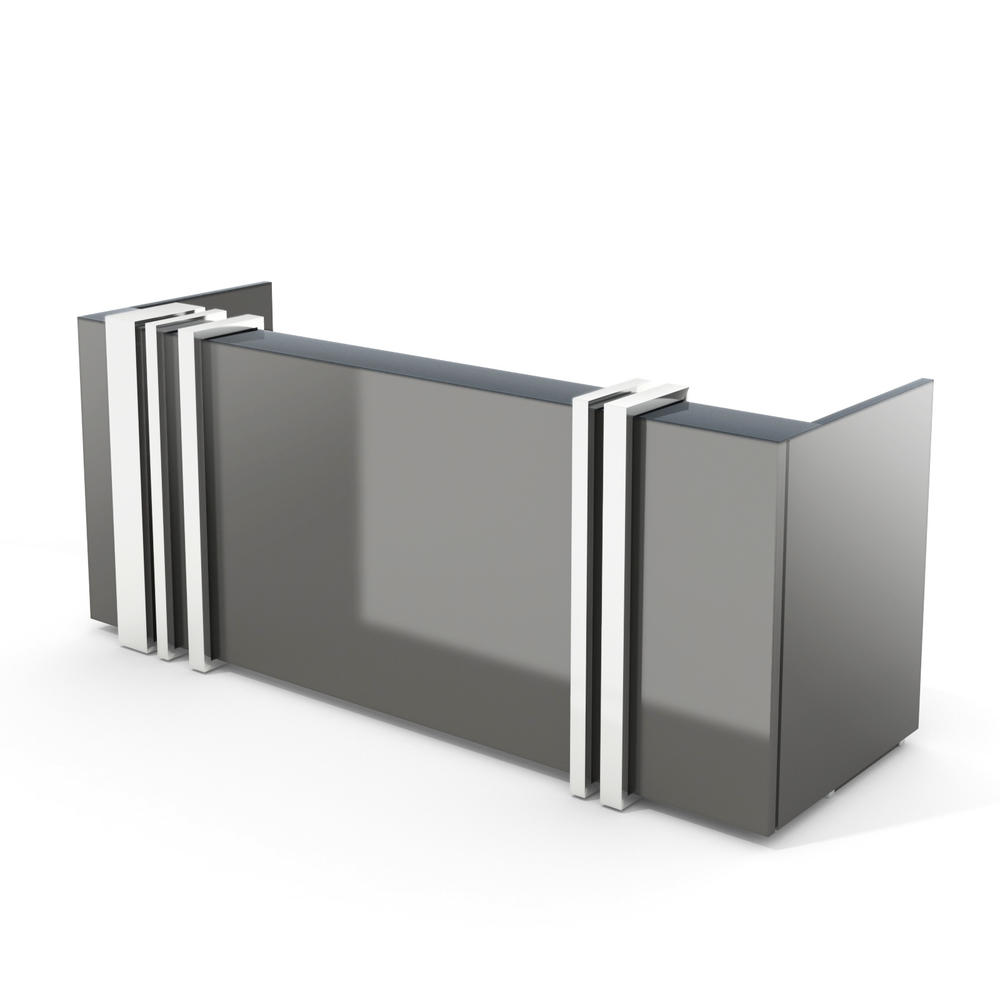 Theke MAGIC CHROME | Dunkelgrau | Hochglanz
