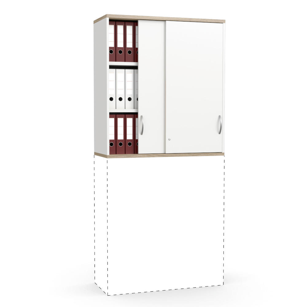 Schiebetüren-Aufsatzschrank PROFI Bicolour | 1000
