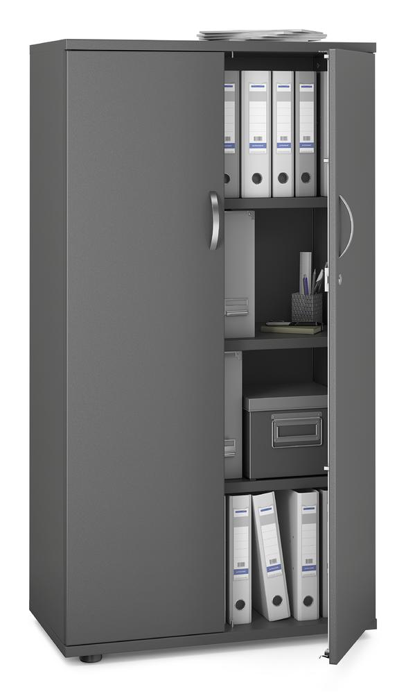 Flügeltürenschrank PROFI MODUL | Anthrazit | 800 | Türanschlag Mitte | 1500 mm (4 OH)