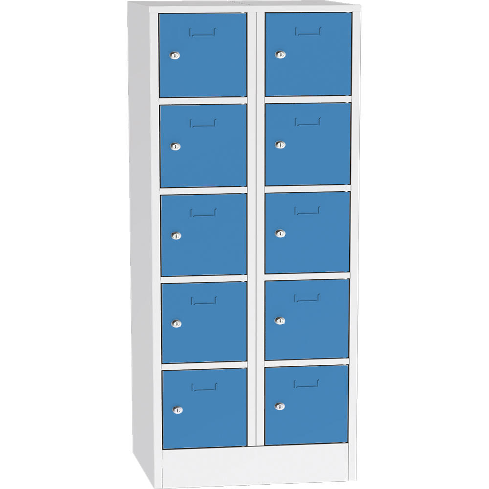 Schließfach-Stahlschrank SYSTEM SP1 COLOR | Lichtblau RAL 5012 | 400 | Zylinderschloss
