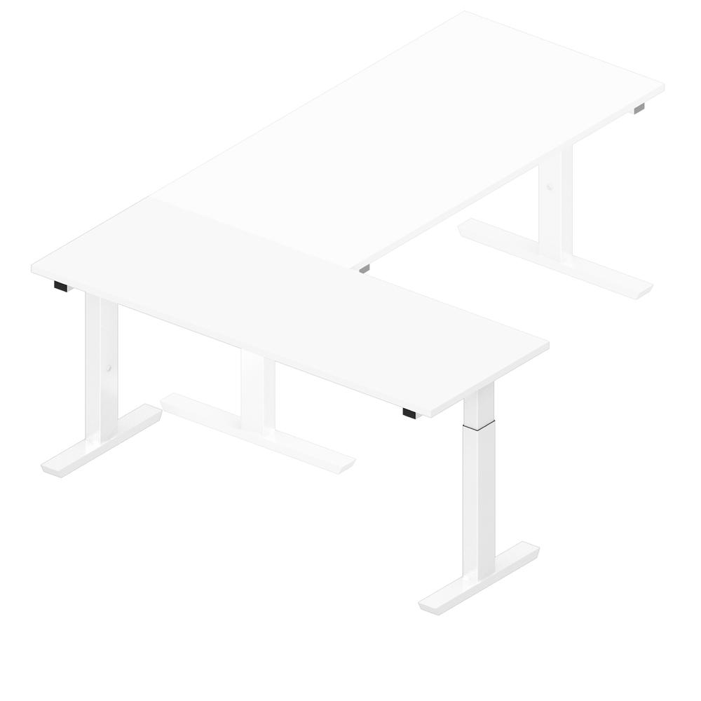 Anbautisch 1600 T-Fuß PROFI MODUL | Weiß | Weiß RAL 9016