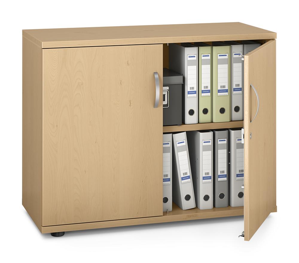 Flügeltürenschrank PROFI MODUL | Buchedekor | 1000 | Türanschlag Mitte