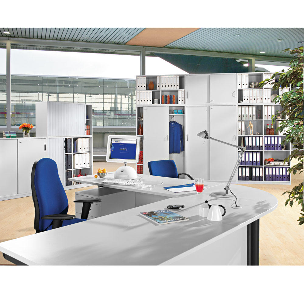 SET-Angebot Winkelarbeitsplatz MULTI MODUL | Lichtgrau