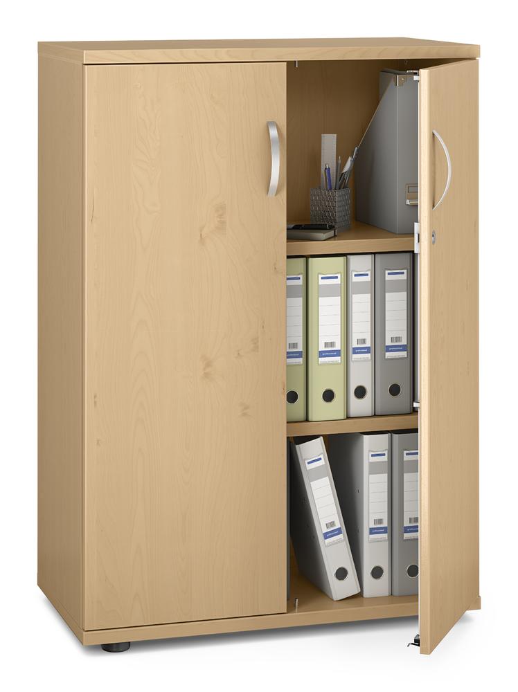 Flügeltürenschrank PROFI MODUL | Buchedekor | 800 | Türanschlag Mitte