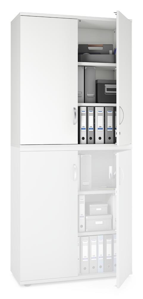 Flügeltüren-Aufsatzschrank PROFI MODUL | Weiß | 1000