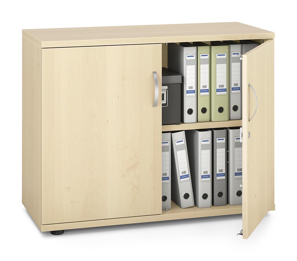 Flügeltürenschrank PROFI MODUL | Ahorndekor | 1000 | Türanschlag Mitte