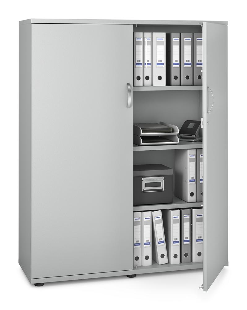 Flügeltürenschrank PROFI MODUL | Lichtgrau | 1200 | Türanschlag Mitte