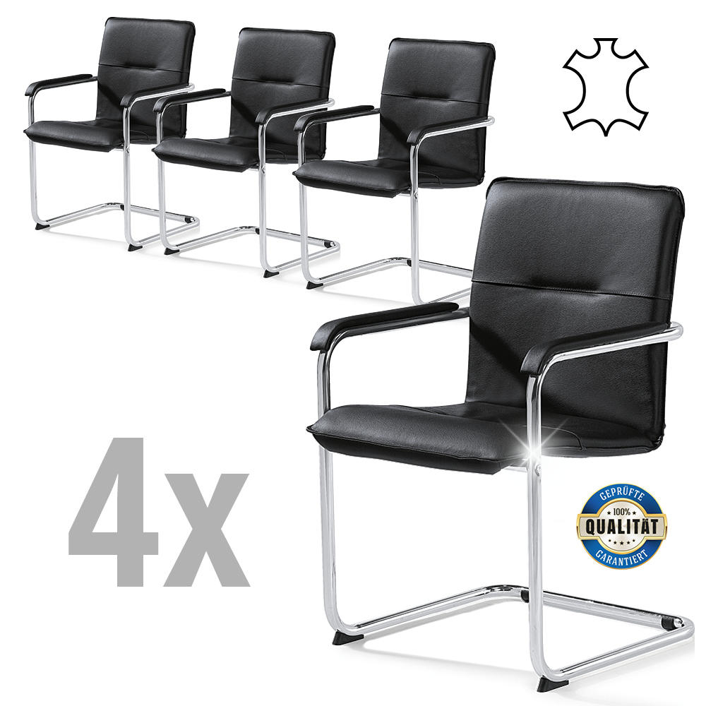 4 Besucherschwinger DELTA I im SET - Echtleder
