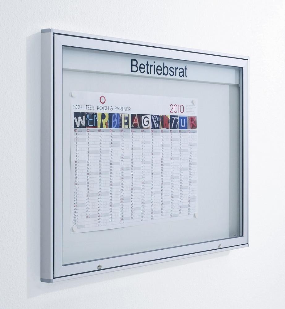 Schaukasten für Außen mit Flügeltür, 27 x DinA4