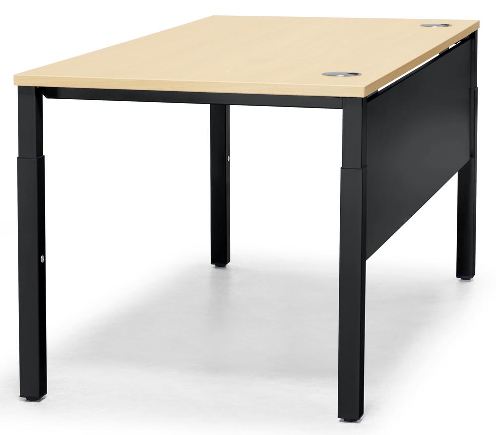 Schreibtisch 4-Fuß PROFI MODUL | Ahorndekor | 800 | Schwarz