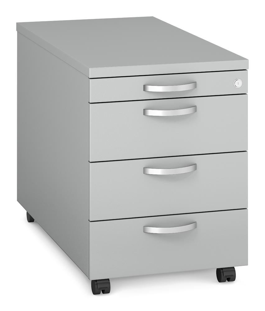 Rollcontainer PROFI MODUL | Lichtgrau | 800 | 1 + 3 Schübe