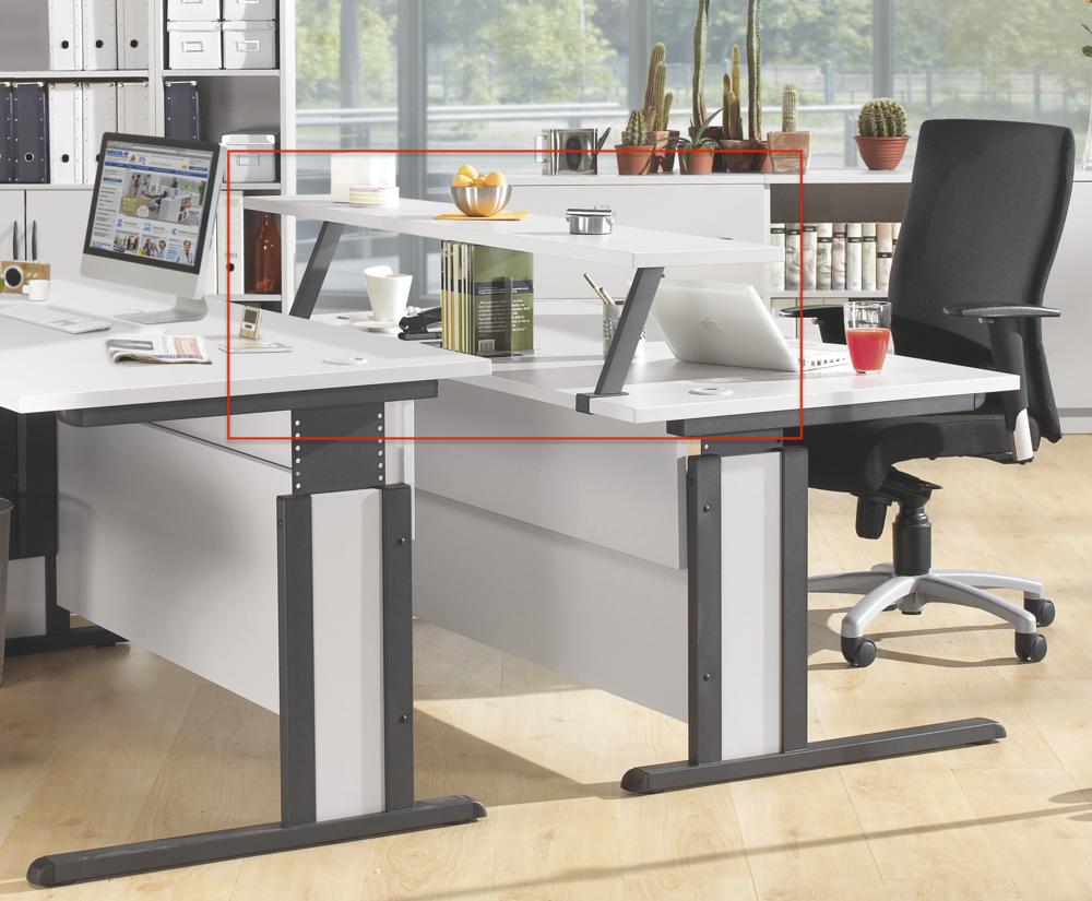 Zweite Ebene f. Schreibtisch MULTI MODUL | Lichtgrau | 1600