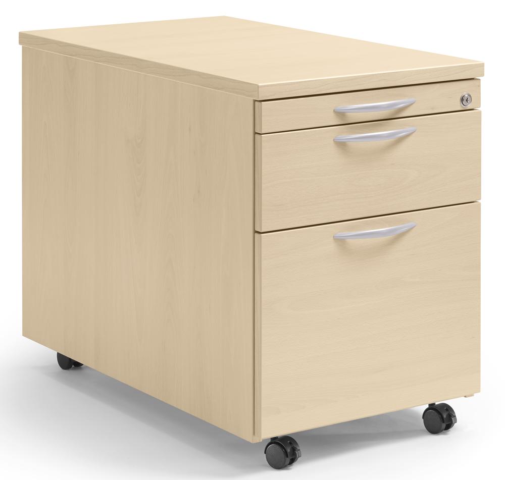 Rollcontainer MULTI MODUL | Ahorndekor | 800 | 1 + 1 Schübe + 1 Hängeregistratur