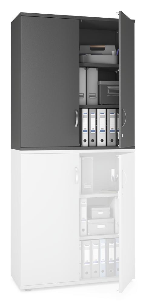 Flügeltüren-Aufsatzschrank PROFI MODUL | Anthrazit | 1000 | 1110 mm (3 OH)