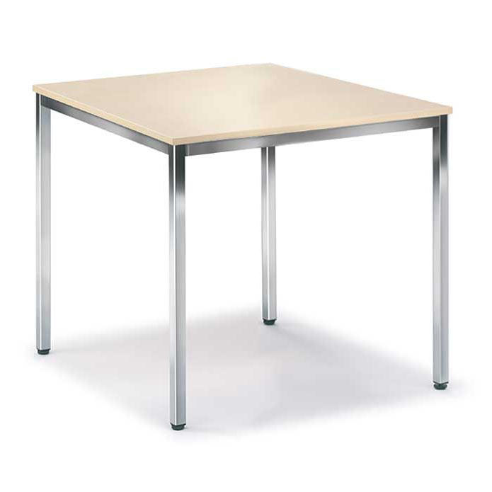 Konferenztisch BASE-MODUL | Ahorndekor | 800 | 800 | Quadrat