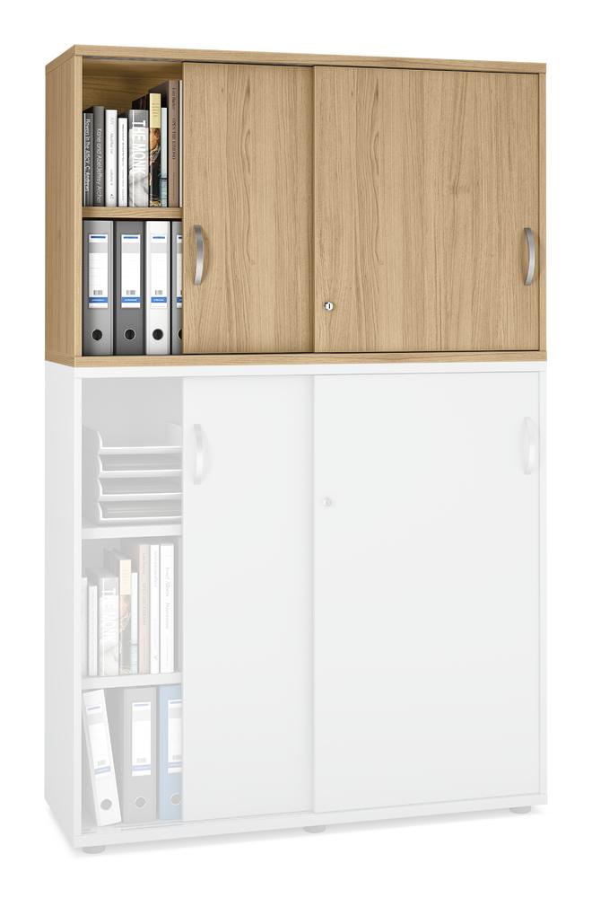 Schiebetüren-Aufsatzschrank PROFI MODUL | Eiche hell | 1200 | 750 mm (2 OH)
