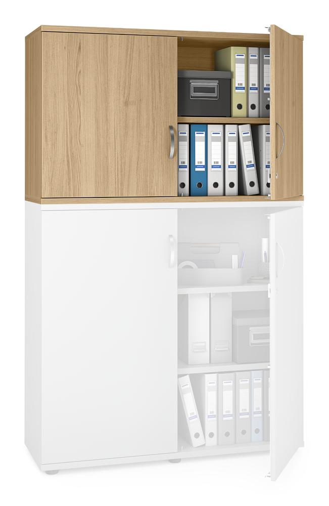 Flügeltüren-Aufsatzschrank PROFI MODUL | Eiche hell | 1200 | 750 mm (2 OH)