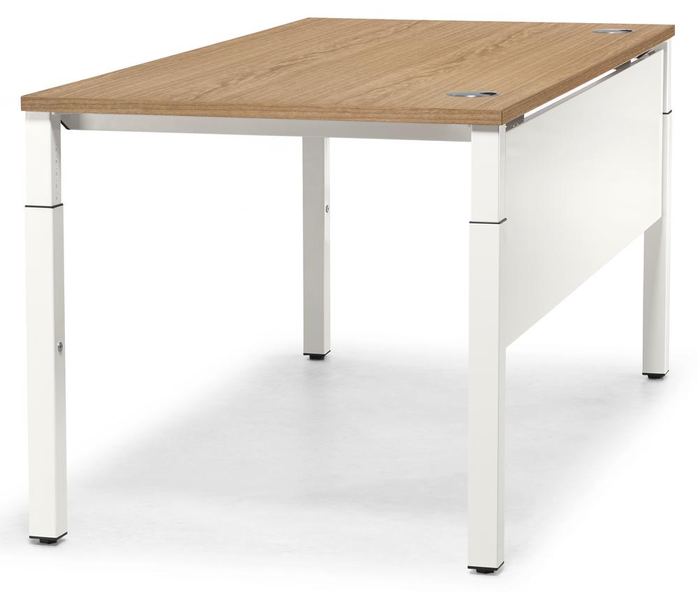 Schreibtisch 4-Fuß PROFI MODUL | Nussdekor | 800 | Weiß