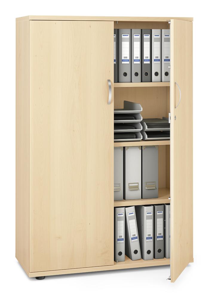 Flügeltürenschrank PROFI MODUL | Ahorndekor | 1000 | Türanschlag Mitte