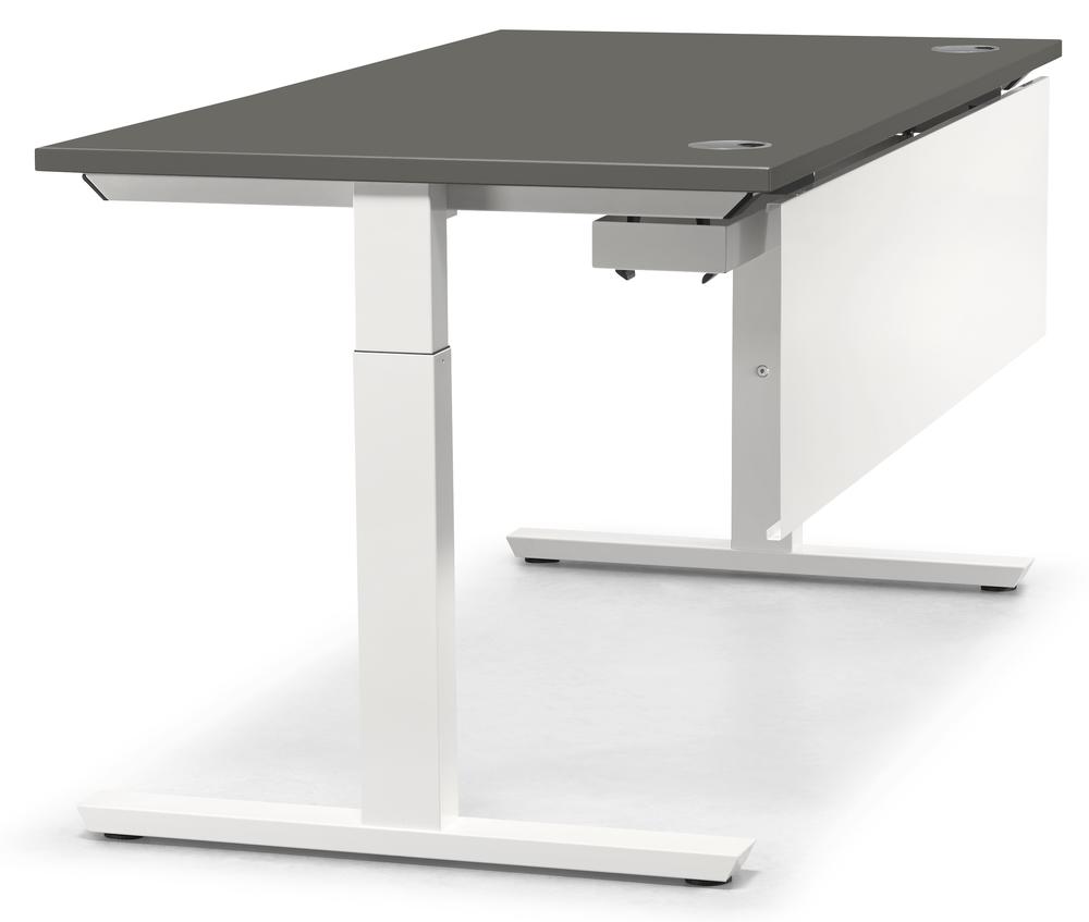 Schreibtisch T-Fuß PROFI MODUL | Anthrazit | 800 | Weiß